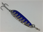 1 oz. Silver Stainless Gator Casting Spoon with Blue Tape