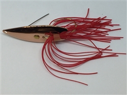 <b>1/4 oz. Copper Weedless Spoon - Red Skirt Trailer</b>