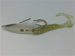 1/2 oz. Matte Silver Gator Weedless Spoon with Silver Sparkle