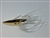 <b>1/4 oz. Gold Gator Weedless Spoon - White Skirt Trailer</b>