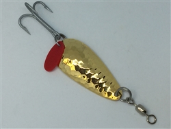 1/4 oz. Gold Gator Mr. Red Hammered Spoon