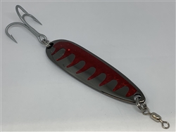 <b>1 oz. Black Nickel Gator Casting Spoon Red Tape - Treble Hook</b>