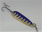 <b>1 oz. Gold Gator Casting Spoon Blue Tape - Treble Hook</b>