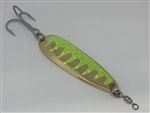 <b>1 oz. Gator Gold Casting Spoon Chartreuse Tape - Treble Hook</b>