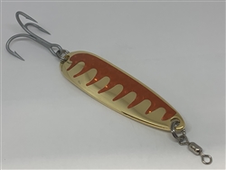 1 oz. Gold Gator Casting Spoon Copper Tone Tape - Treble Hook