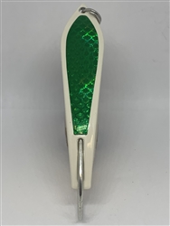 <b>#100 Gator KingspoonÂ® Bone Powder Coat - Emerald Tape</b>