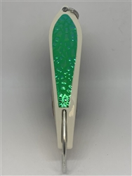<b>#100 Gator KingspoonÂ® Bone Powder Coat - Green Ice Tape</b>