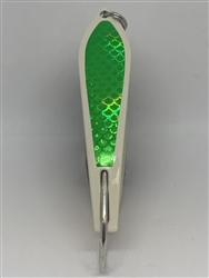 <b>#100 Gator KingspoonÂ® Bone Powder Coat - Lime Green Tape</b>