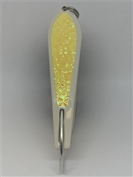 <b>#100 Gator KingspoonÂ® Bone Powder Coat - Yellow Ice Tape</b>