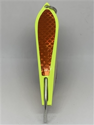 <b>#100 Gator KingspoonÂ® Chartreuse Powder Coat - Copper Tone Tape</b>
