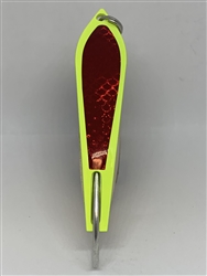 <b>#100 Gator KingspoonÂ® Chartreuse Powder Coat - Red Tape</b>