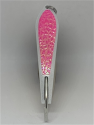 <b>#100 Gator KingspoonÂ® Pearl White Powder Coat - Pink Ice Tape</b>