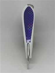 <b>#100 Gator KingspoonÂ® Pearl White Powder Coat -  Purple Tape</b>