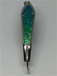 <b>#100 Gator KingspoonÂ® Silver - Bluegreen Ice Tape</b>