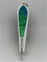 <b>#100 Gator KingspoonÂ® White Powder Coat - Bluegreen Ice Tape</b>