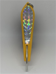 <b>#100 Gator KingspoonÂ® Yellow Powder Coat - Silver Tape</b>