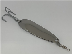 1 oz. Silver Gator Casting Spoon Plain - Treble Hook