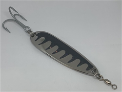 <b>1 oz. Silver Gator Casting Spoon Black Tape - Treble Hook</b>