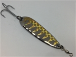 1 oz. Silver Stainless Gator Casting Spoon With Gold Tape