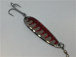 1 oz. Silver Stainless Gator Casting Spoon With Red Tape