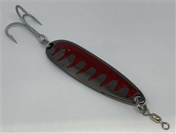 <b>1 1/2 oz. Black Nickel Gator Casting Spoon Red Tape - Treble Hook</b>