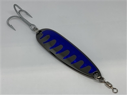 <b>2 oz. Black Nickel Gator Casting Spoon Blue Tape - Treble Hook</b>