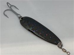 <b>2 oz. Black Nickel Gator Casting Spoon Black Tape - Treble Hook</b>