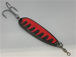 <b>2 oz. Black Nickel Gator Casting Spoon Pink Tape - Treble Hook</b>