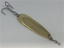 <b>2 oz. Gold Gator Casting Spoon Plain - Treble Hook</b>
