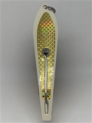 b>#200 Gator KingspoonÂ® Bone Powder Coat - Gold Tape</b>