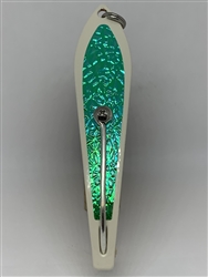 b>#200 Gator KingspoonÂ® Bone Powder Coat - Green Ice Tape</b>