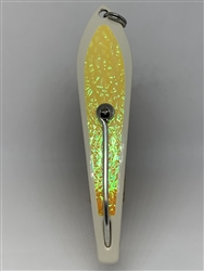 b>#200 Gator KingspoonÂ® Bone Powder Coat - Yellow Ice Tape</b>
