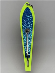 b>#200 Gator KingspoonÂ® Chartreuse Powder Coat - Blue Ice Tape</b>