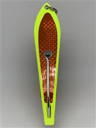 b>#200 Gator KingspoonÂ® Chartreuse Powder Coat - Copper Tone Tape</b>