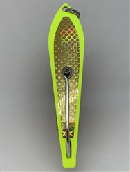 b>#200 Gator KingspoonÂ® Chartreuse Powder Coat - Gold Tape</b>
