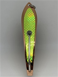<b>#200 Gator KingspoonÂ® Copper - Chartreuse Tape</b>