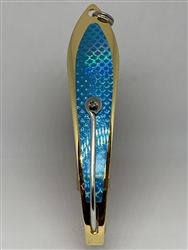 <b>#200 Gator KingspoonÂ® Gold - Sky Blue Tape</b>