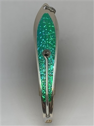 <b>#200 Gator KingspoonÂ® Matte Silver - Green Ice Tape</b>