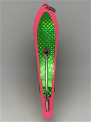 b>#200 Gator KingspoonÂ® Pink Powder Coat - Lime Green Tape</b>