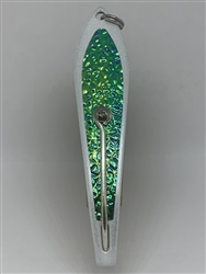 b>#200 Gator KingspoonÂ® Pearl White Powder Coat - Bluegreen Ice Tape</b>
