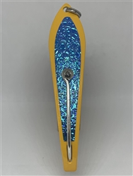b>#200 Gator KingspoonÂ® Yellow Powder Coat - Blue Ice Tape</b>