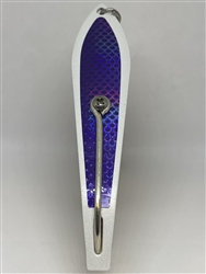 b>#250 Gator KingspoonÂ® Pearl White Powder Coat - Purple Tape</b>