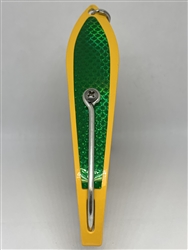 <b>#250 Gator KingspoonÂ® Yellow Powder Coat - Emerald Tape</b>