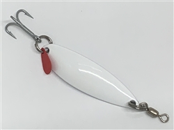 1/4 oz. White Powder Coat Gator Casting Spoon