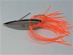 <b>1/4 oz. Chrome Weedless Spoon - Orange Skirt Trailer</b>