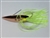 <b>1/4 oz. Copper Gator Weedless Spoon - Chartreuse Skirt Trailer.</b>