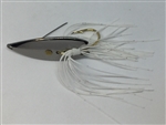 <b>1/4 oz. Chrome Weedless Spoon - White Skirt Trailer</b>