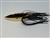 <b> 1/4 oz. Gold Gator Weedless Spoon - Black Skirt Trailer.</b>