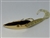 1/4 oz. Gold Gator Weedless Spoon - Gold Worm Trailer