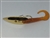 <b> 1/4 oz. Gold Gator Weedless Spoon - Orange Worm Trailer. </b>